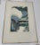 Vintage Abstract Art Print by Mystery Artist. Calming hues of Blue and Green. The process appears to be screen-printing or...