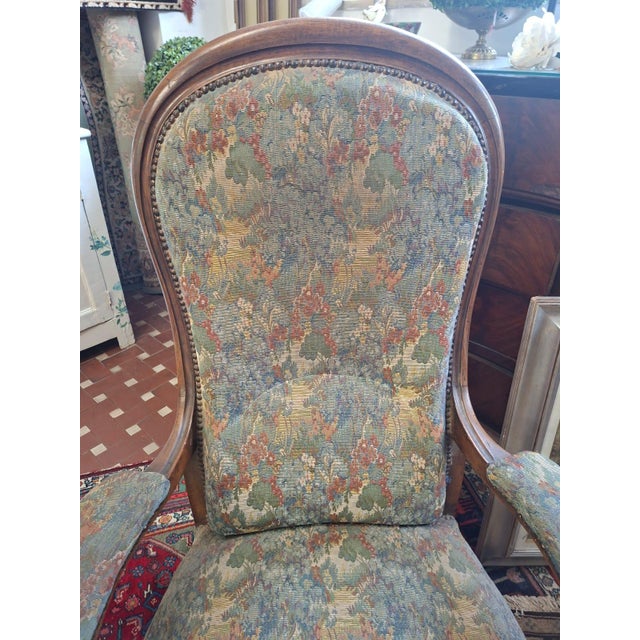 Italian Paolina Armchair with Fabric, 1890 For Sale - Image 15 of 16