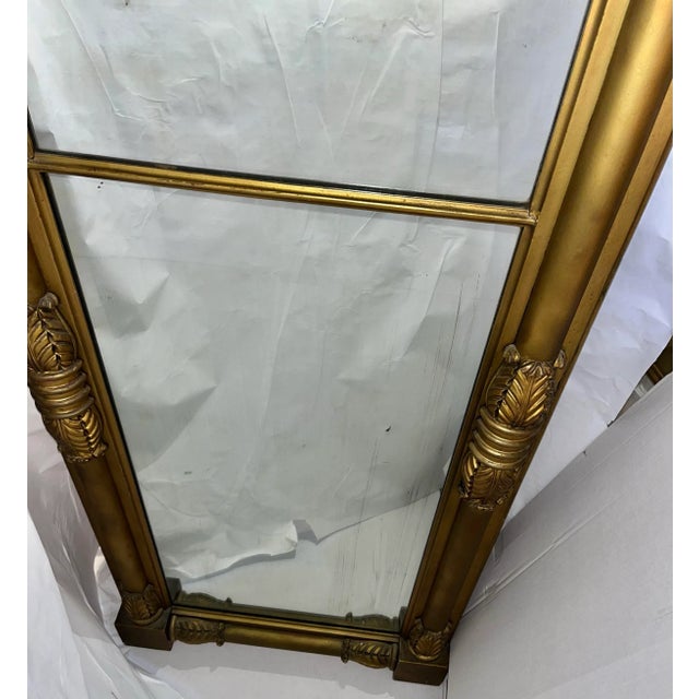 Vintage Large Vertical Gilt Mirror From Upstate New York For Sale In New York - Image 6 of 11