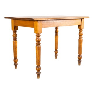 Compact Bobbin Leg Rectangular Dining Table, 1950s For Sale