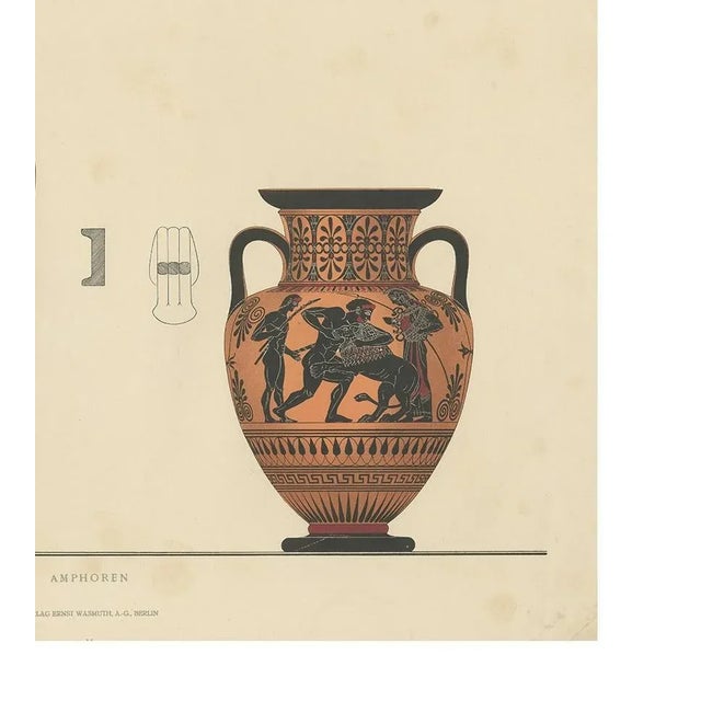 Albert Genick, Greek Ceramic Amphoren, 1883, Paper For Sale - Image 4 of 5