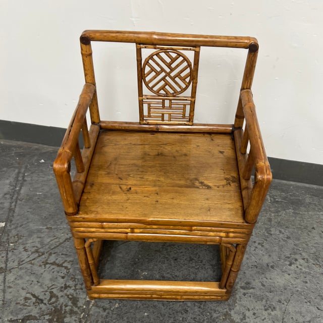 Antique Chinese Bamboo Chair, Circa 1880 For Sale - Image 10 of 12