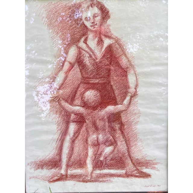 1990s 1990s Bruno Civitico Sketching Original Artwork Framed For Sale - Image 5 of 5