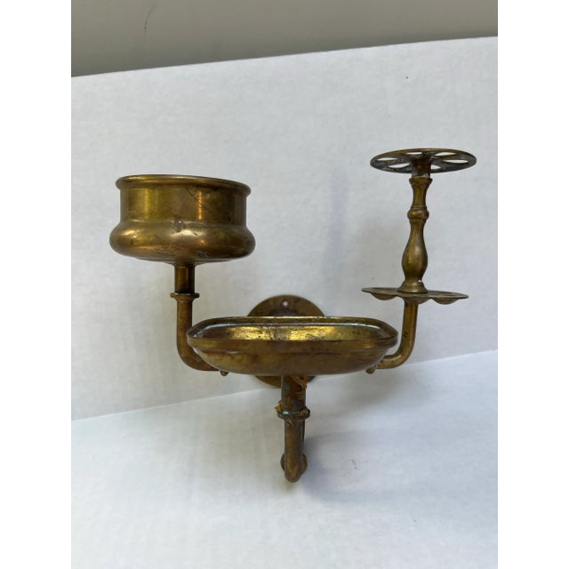 Farmhouse Antique Brass Wall Mounted Bathroom Soap Holder For Sale - Image 3 of 8