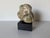 1980’s Vintage Carved Abstract Marble Sculpture on Black Wood Base, Unsigned For Sale - Image 9 of 11