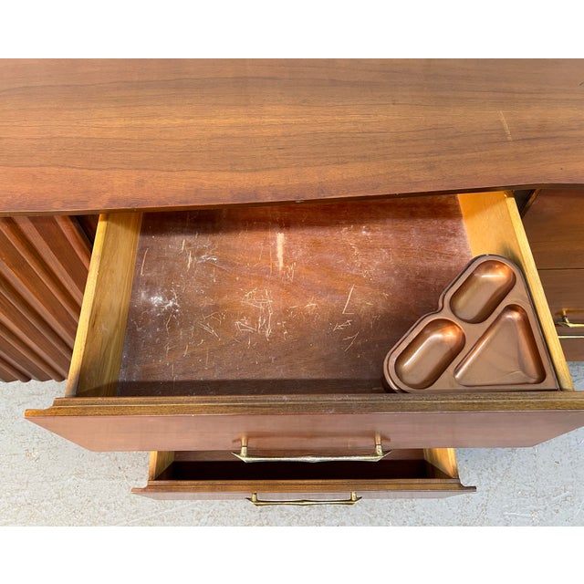 Young Manufacturing Mid-Century Modern Walnut Lowboy Dresser, Attributed For Sale - Image 12 of 13