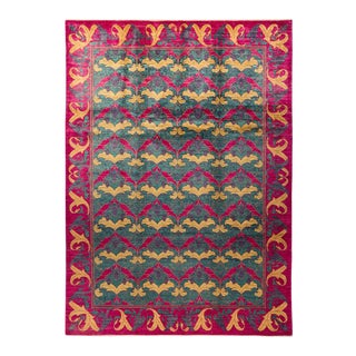 Arts & Crafts Collection Hand-Knotted Wool Area Rug - 9' 1" X 12' 0" For Sale