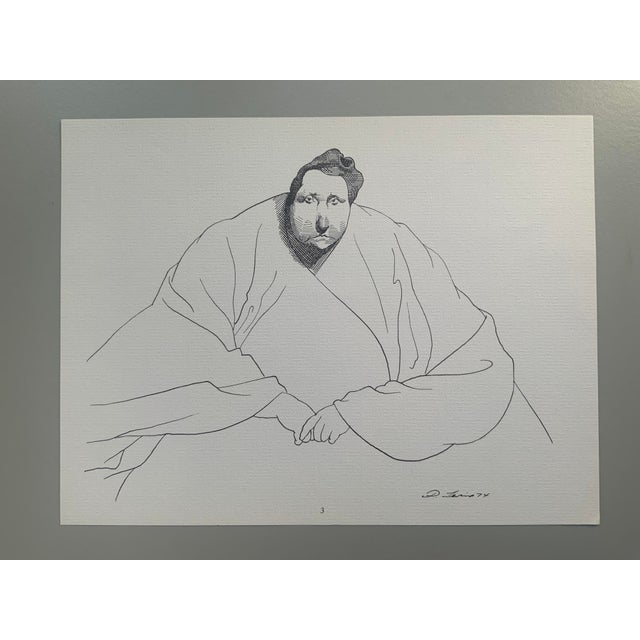 1977 Print Portfolio of Caricatures of Writers & Musicians by David Levine - Set of 14 For Sale In Los Angeles - Image 6 of 18