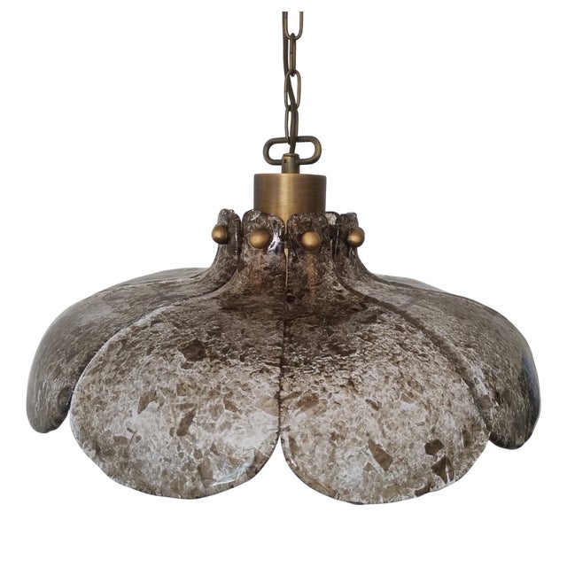 Murano Glass Flower Pendant from Hillebrand Lighting, Germany, 1960s For Sale