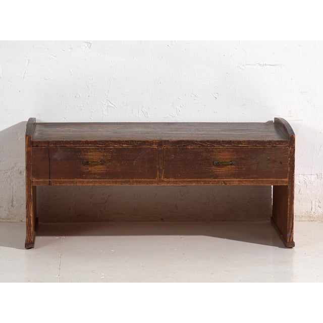 Brown Vintage Showa Cedar Side Table, Japan, 1920s For Sale - Image 8 of 13