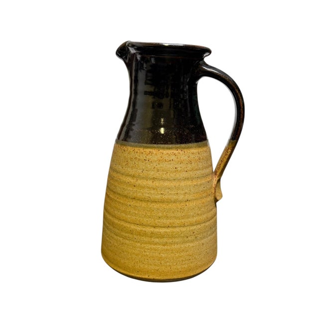 Mid-Century Modern British Studio Pottery Jug with Tenmoku Glaze, 1960s For Sale - Image 9 of 9