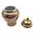 Late 20th Century Thai Benjarong Hand-Painted Gilt Porcelain Covered Jar 6.6" For Sale - Image 4 of 17
