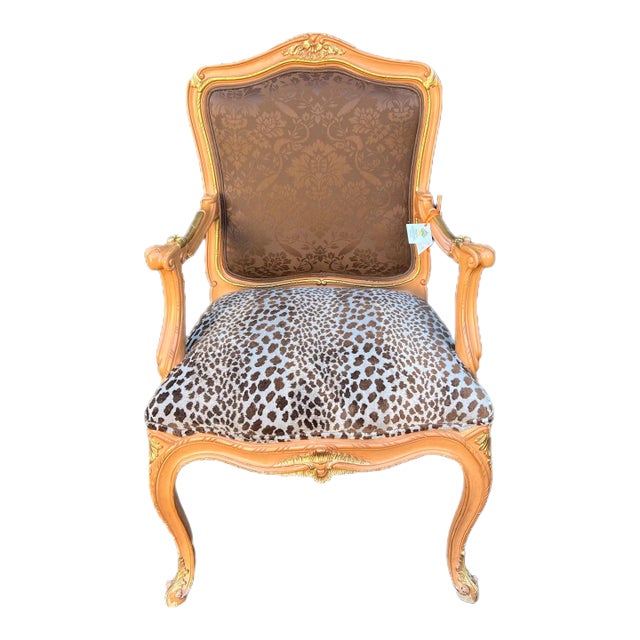 Louis XV Style Louis Mittman Fauteuil Arm Chairs For Sale