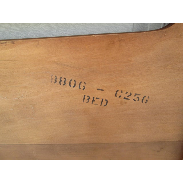 Mid Century Modern Walnut Bed Headboard Footboard Full For Sale - Image 13 of 17