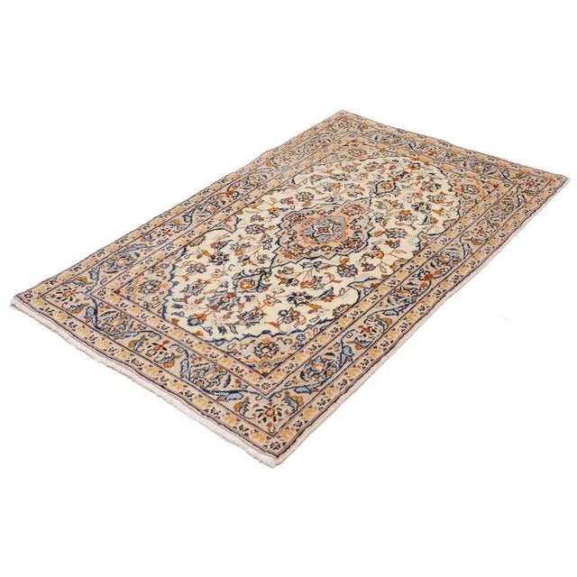 Kashan Rug in Hand-Knotted Virgin Wool For Sale - Image 11 of 11