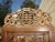 1950s Vintage Oriental Asian Brown Hand Carved Wood Four Panel Screen ~ Room Divider For Sale - Image 5 of 17