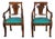Pair of English Regency 1840s Mahogany Chairs with Ionic Capitals and Griffons For Sale
