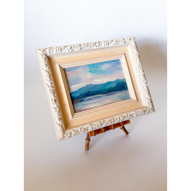 Late 20th Century Late 20th Century June Levin Small Oil Painting on Board, Signed, Framed For Sale - Image 5 of 6