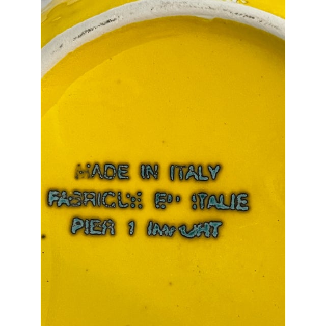 Late 20th Century Italian Lemon Pitcher With Vine Handle For Sale - Image 5 of 5