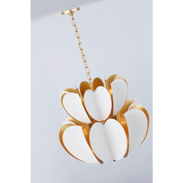 Danes Two Tier Chandelier in Matte White and Gild Designer: kate spade new york Canopy: 5" Round Mounting: Chain Shade...