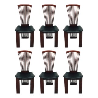 Mid-Century Modern Italian Dining Chairs from Pietro Costantini, 1980s, Set of 6 For Sale