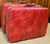 Red Mid Century Marbled Red Luggage - Set of Two For Sale - Image 8 of 10