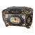 19th Century Chinese Export Black Lacquer Tea Caddy With Gilt Decoration For Sale