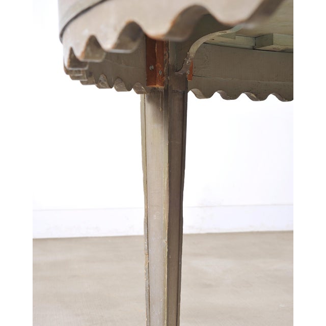 19th Century Venetian Painted Center Table With Scalloped Apron For Sale - Image 12 of 18