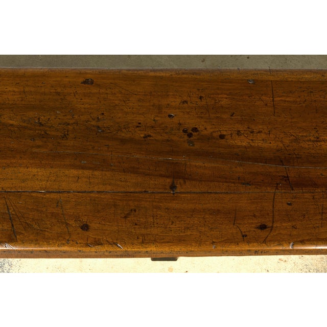 Early 19th Century Early 19th Century French Provincial Walnut Farmhouse Refectory Table For Sale - Image 5 of 18