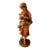 Vintage Carved Wood Reading Girl Figurine With Basket For Sale