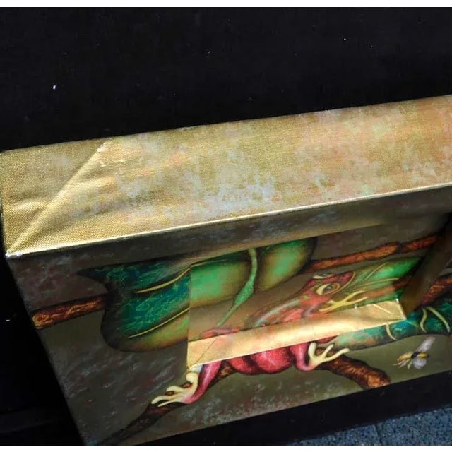 Impressionist "Gorgeous" Red Frog Hand Signed #Hr1102 Naturalismo on Canvas by Luis Sottil For Sale - Image 3 of 5