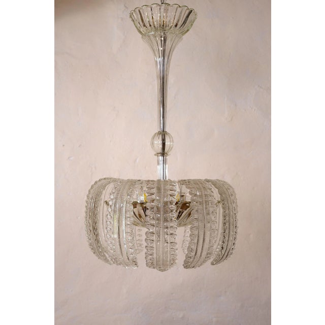 Art Deco Hanging Lamp in Murano Glass by Ercole Barovier for Barovier & Toso, 1930s For Sale - Image 12 of 12