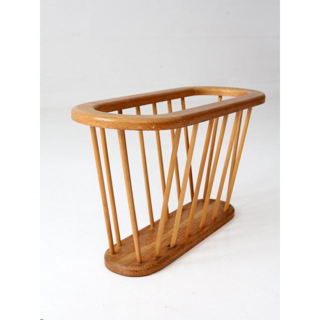 Mid 20th Century Mid-Century Wood Magazine Rack For Sale - Image 5 of 11