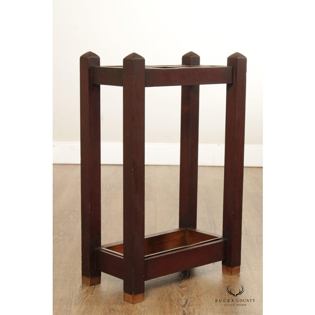 Antique Mission Style Umbrella Stand For Sale - Image 10 of 12