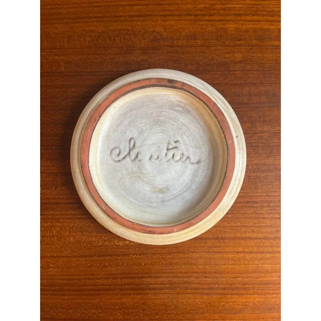 Ceramic Plate by the Cloutier Brothers, 1970s For Sale - Image 3 of 5