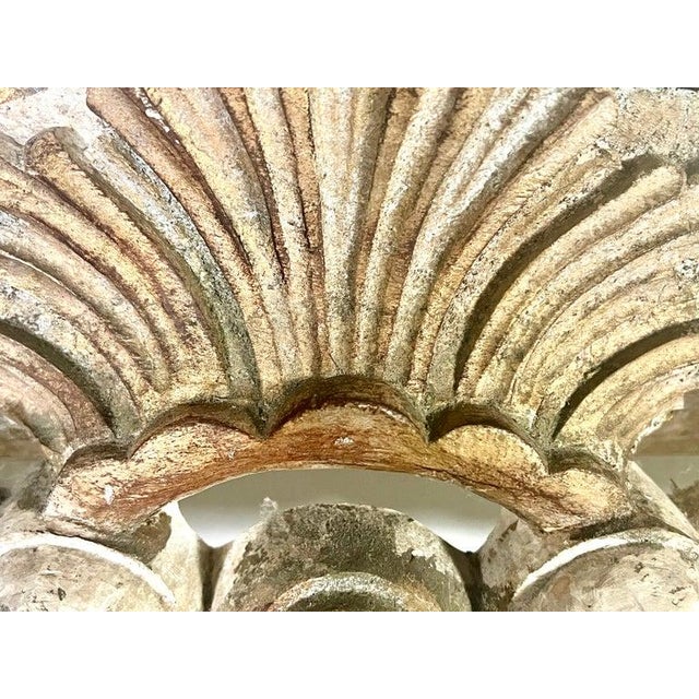 Monumental French Baroque Style Painted & Parcel Gilt Mirror C. 1940's For Sale - Image 4 of 12