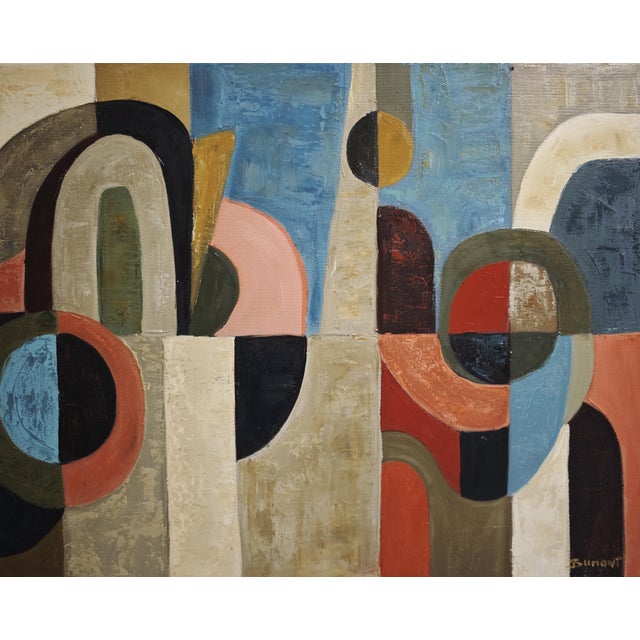 Paint Taversees, Contemporary Abstract Geometric, Framed by Sophie Dumont For Sale - Image 7 of 8