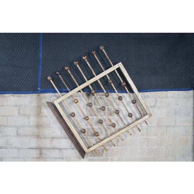 Vintage Victorian Ball & Stick Oak Fence Gate Door Architectural Salvage For Sale - Image 11 of 11