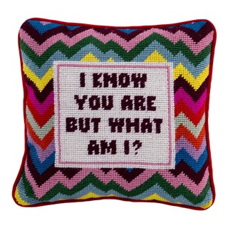 Furbish But What Am I Needlepoint Pillow For Sale