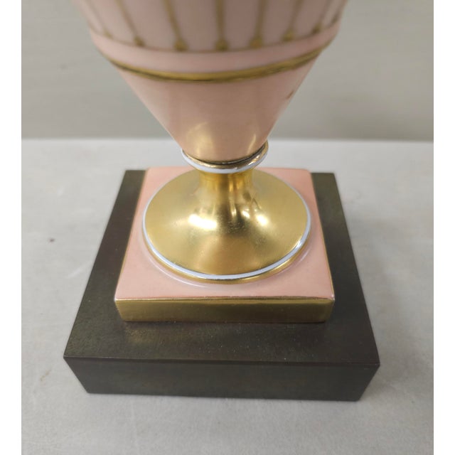 Mid 20th Century Pair of Sevres Types Porcelain Vases Mounted as Lamps For Sale - Image 5 of 8