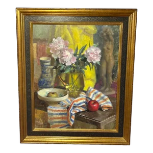 Bela Kontuly (Hungarian 1904-1983) Nude & Still Life Oil on Canvas