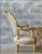Precious chair fully refinished in new 24-carat gold + new high-end velvet fabric. This is a beautiful heavy duty chair...
