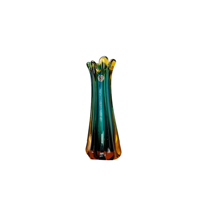 Italian Sommerso Murano Glass Vase attributed to Flavio Poli for Seguso, 1970s For Sale