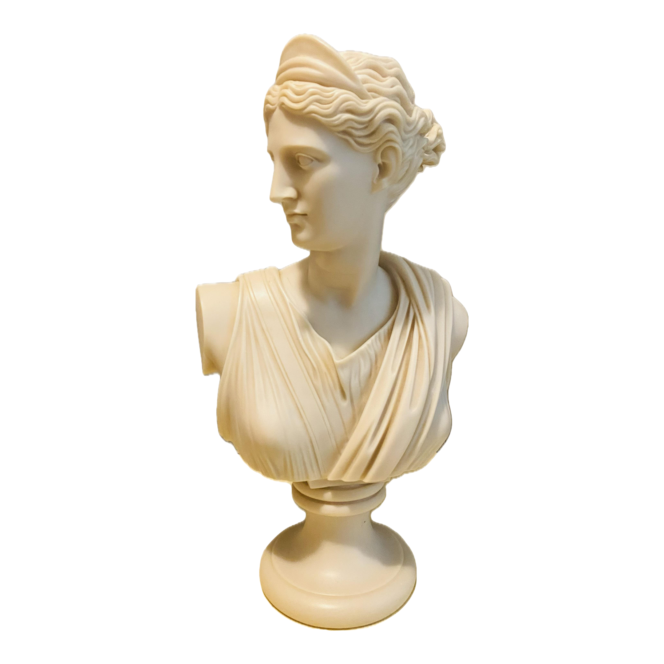 Vintage Artemis Diana Greek Goddess Marble Bust | Chairish