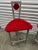 Fun and quirky pair of Memphis style bar stools. Some wear with age, upholstery in great shape except for a small hole...