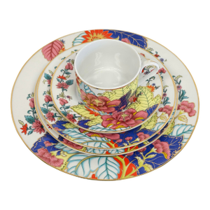 Vintage Tobacco Leaf Imperial Leaf China 5 Piece Place Setting