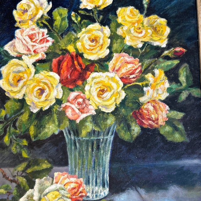 1960’s original bouquet of roses still life painting titled “Rose.” Signed and framed. Measures 16x20 or 19x22.5 framed....