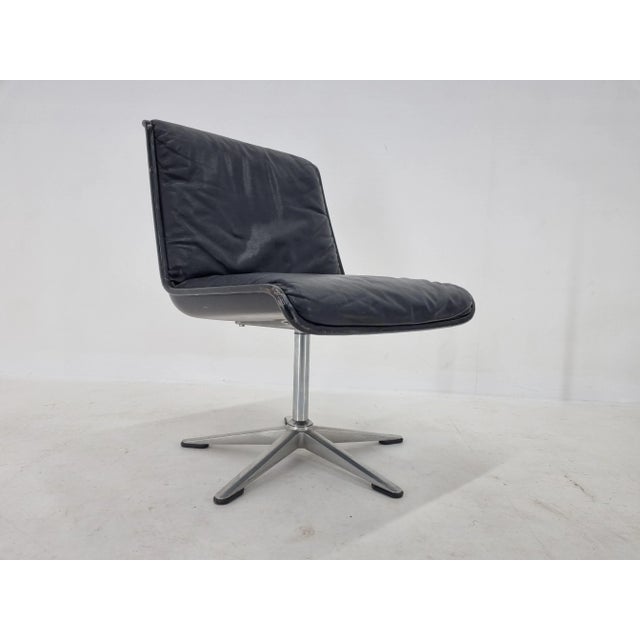 Mid-Century Leather Desk Chair by Delta Wilkhahn, 1970s For Sale - Image 8 of 13