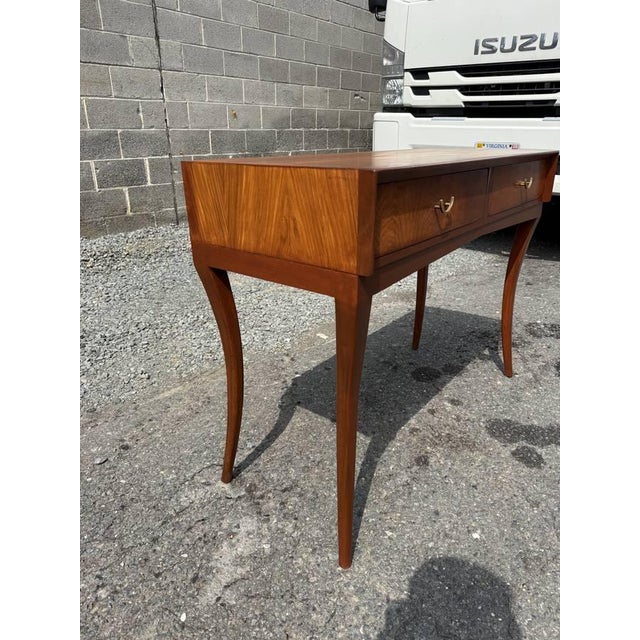 Wood Vintage Biedermeier Style Console Table or Writing Table Desk For Sale - Image 7 of 8