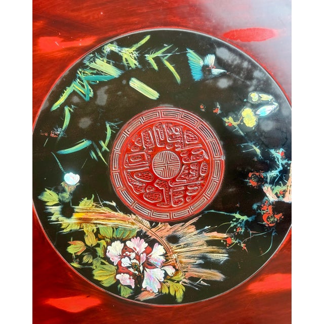 1920s Chinese Carved Cinnabar Lacquered Coffee Table Coffee Table For Sale In Mobile - Image 6 of 12